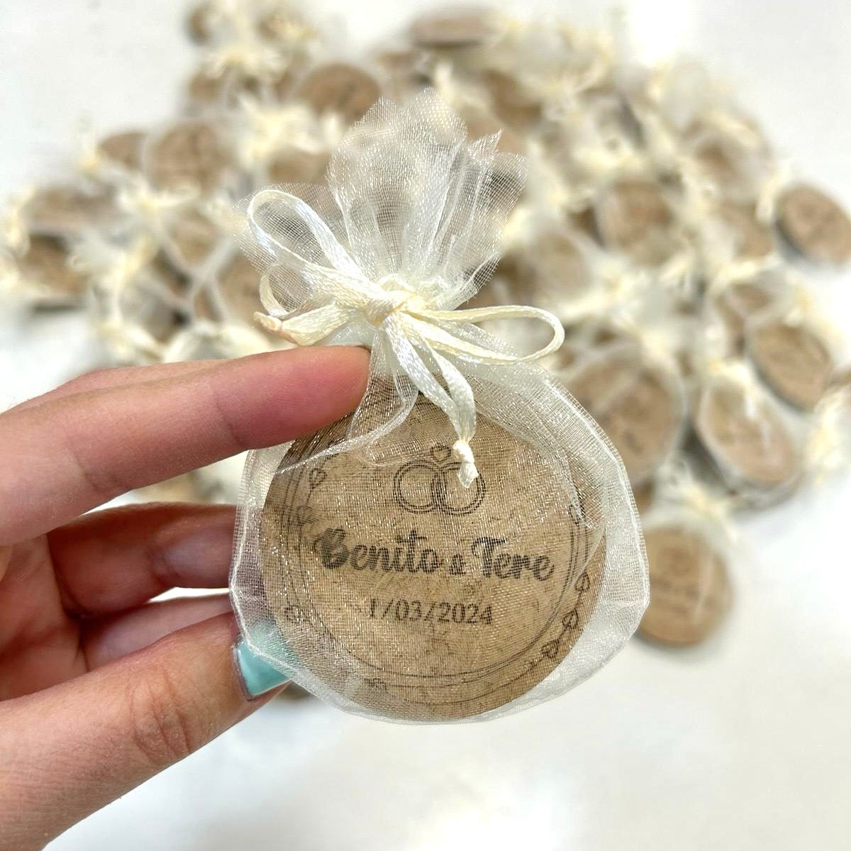 Imán de madera personalizado