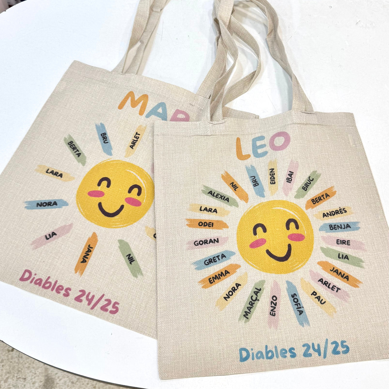 Bolsa de lino personalizada