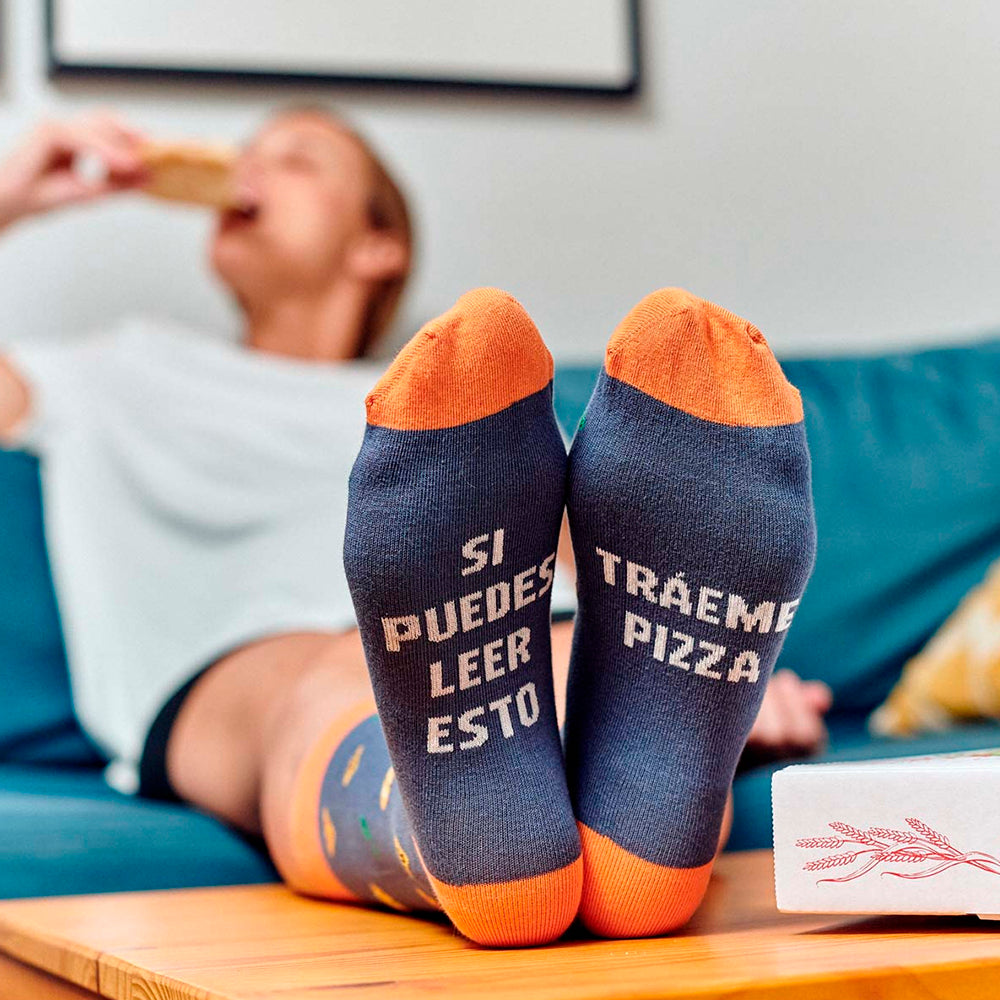 Calcetines Si puedes leer esto tráeme pizza