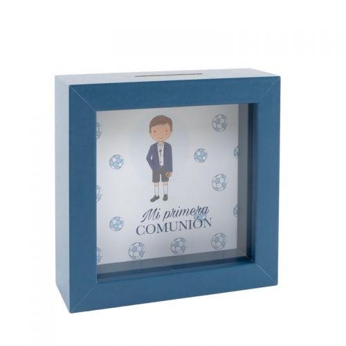 Hucha de comunión azul