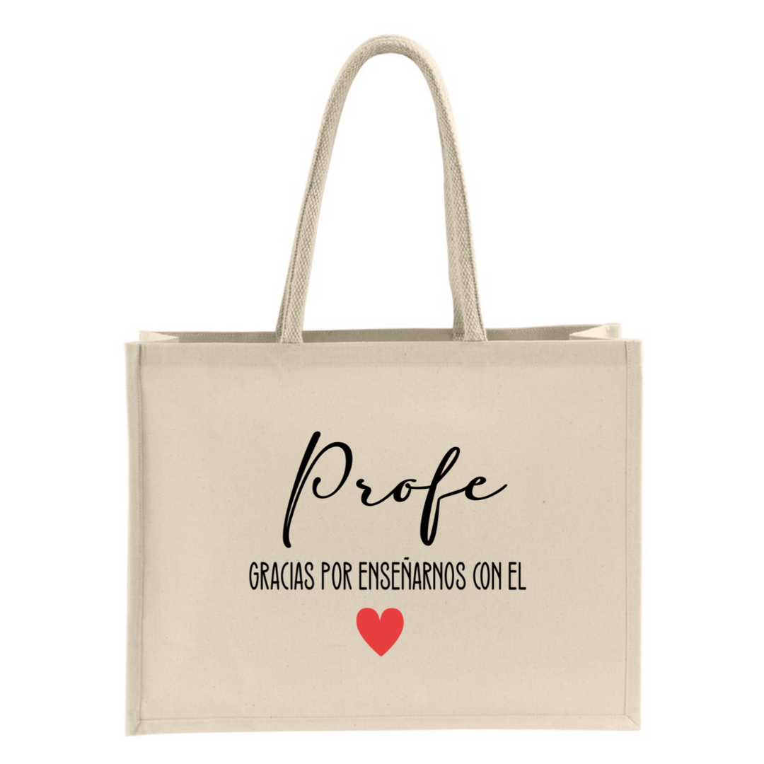Bolsa Algodón Profe Personalizada