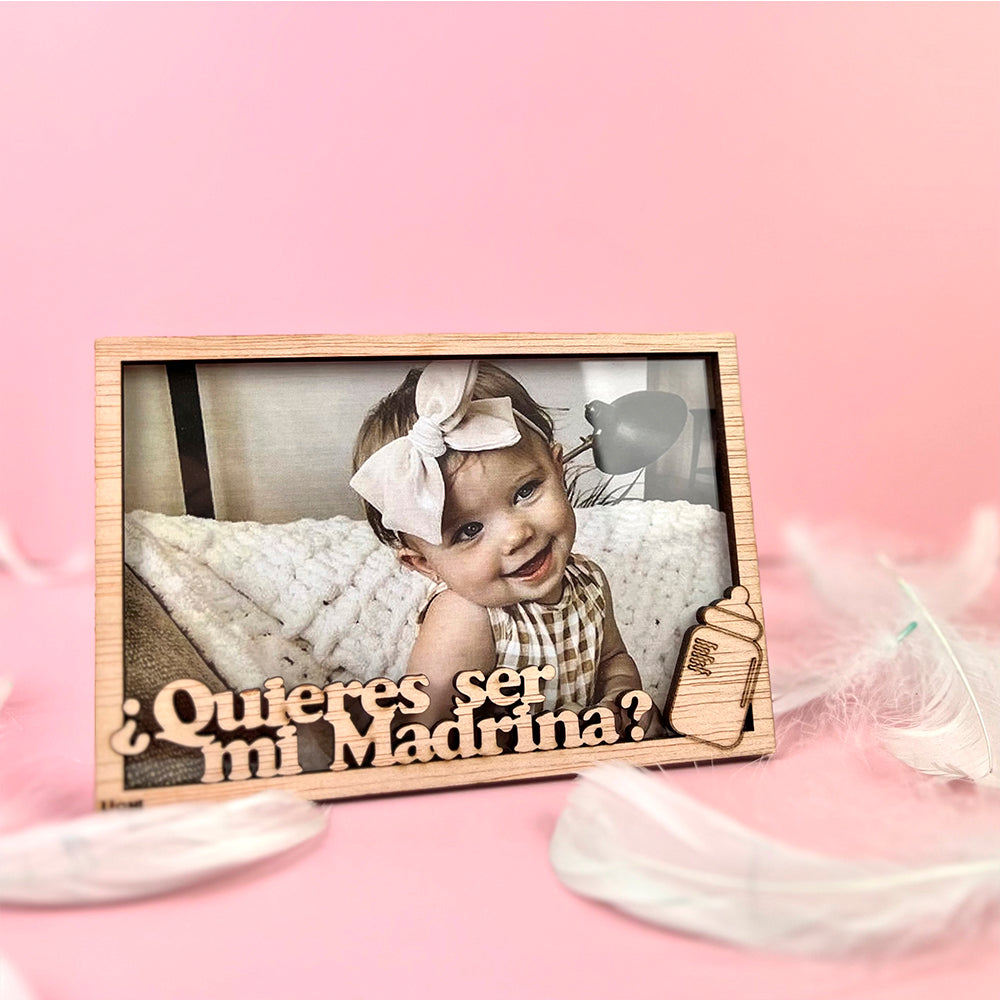 Portafoto Quieres ser mi madrina?