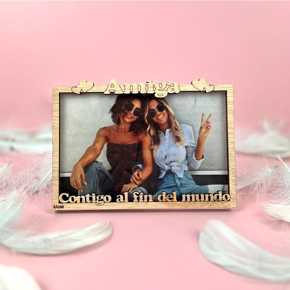Portafoto Amiga contigo al fin del mundo