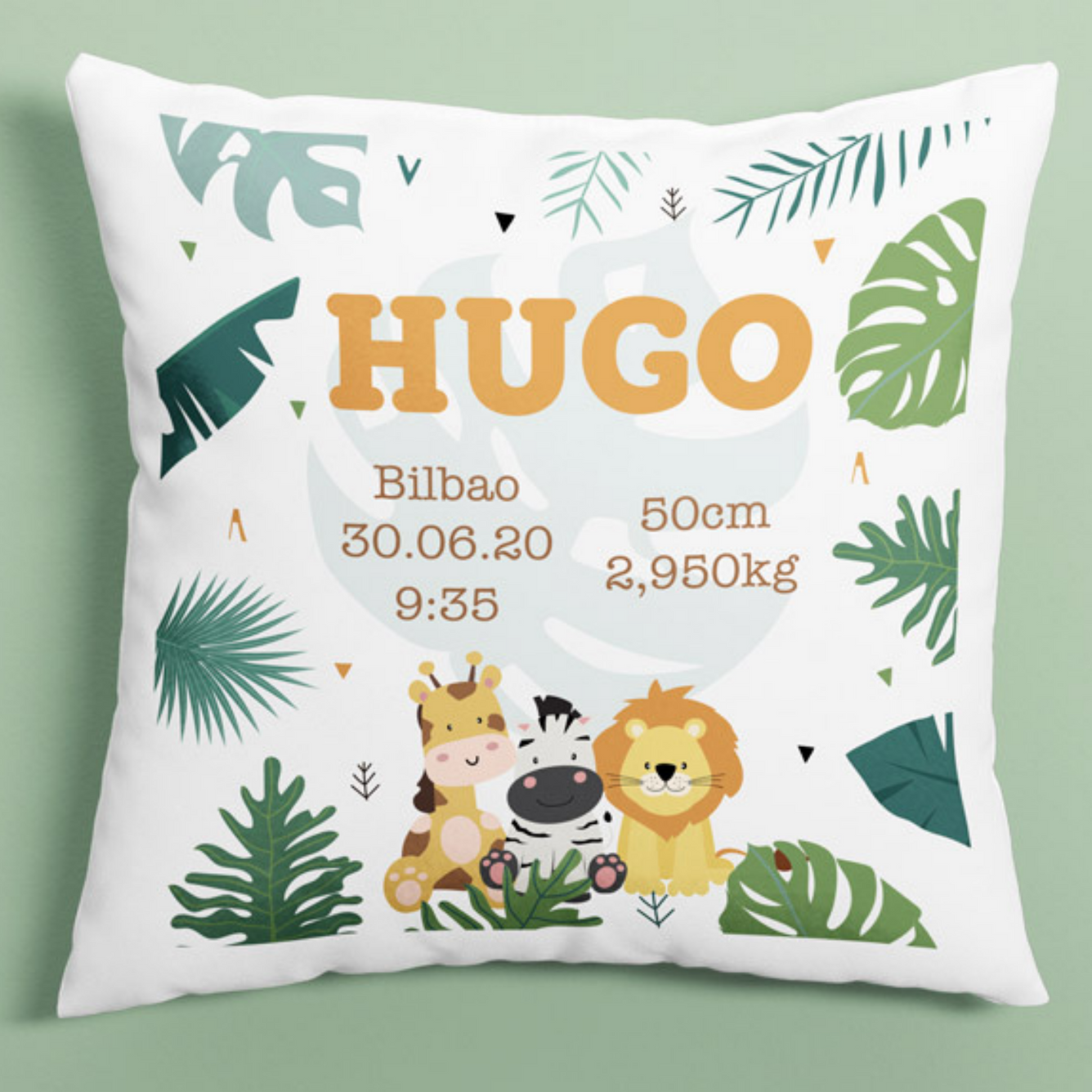Cojín personalizado Natalicio Selva