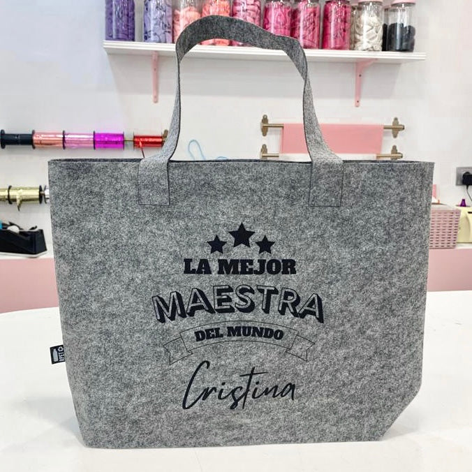Bolso de fieltro Profe