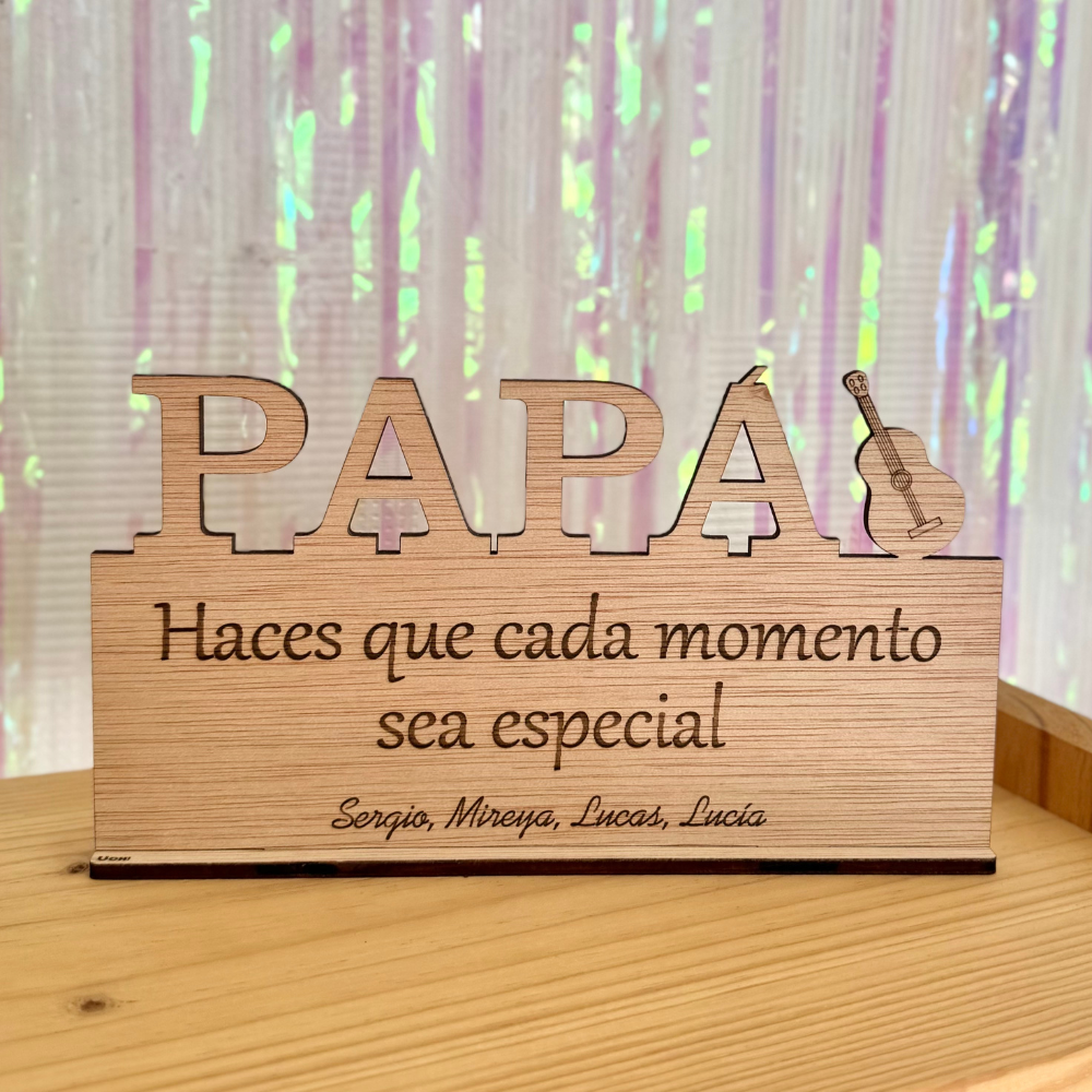 Placa personalizada Papá
