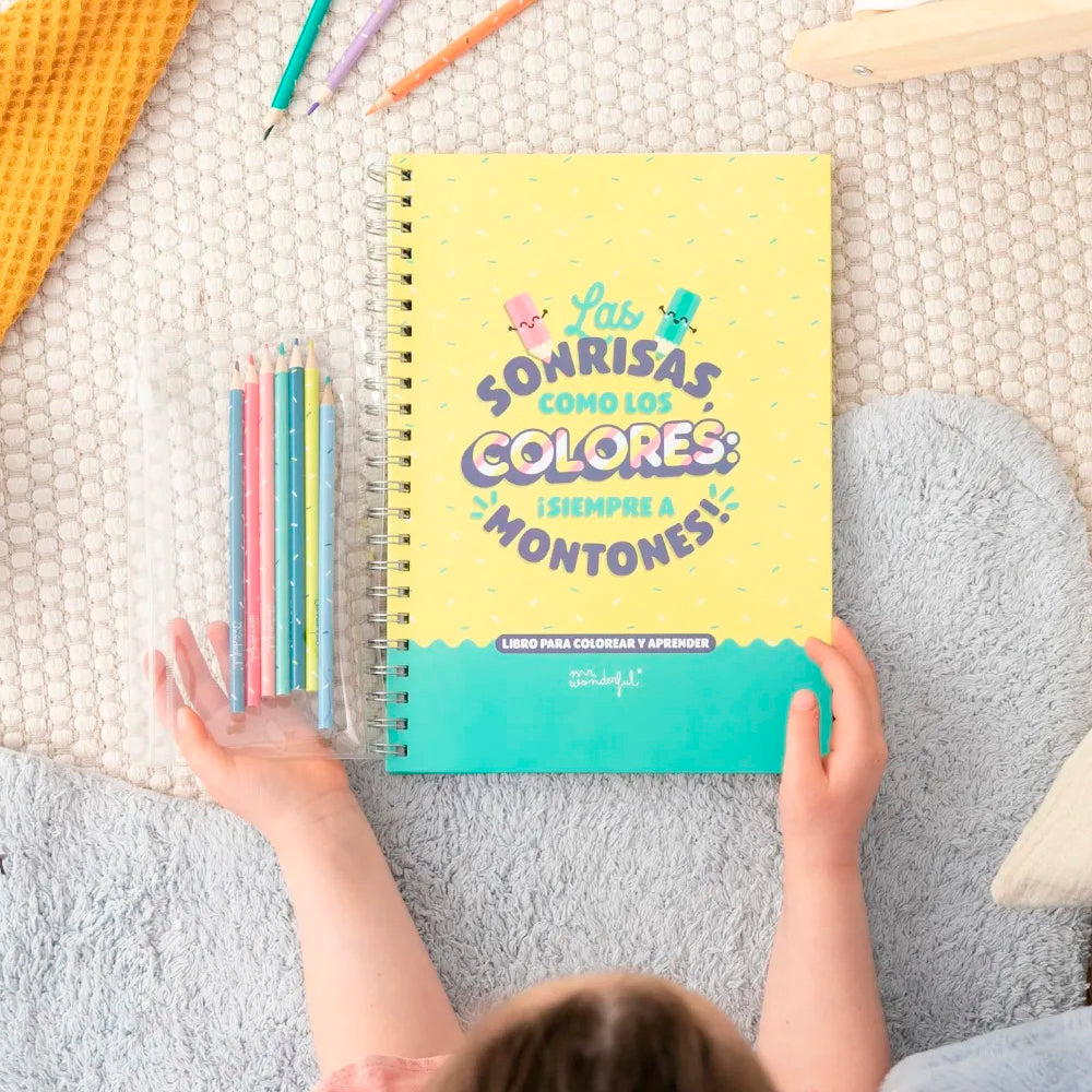 Libro para colorear + bolis - Las sonrisas, como los colores: ¡siempre a montones! del mundo mundial