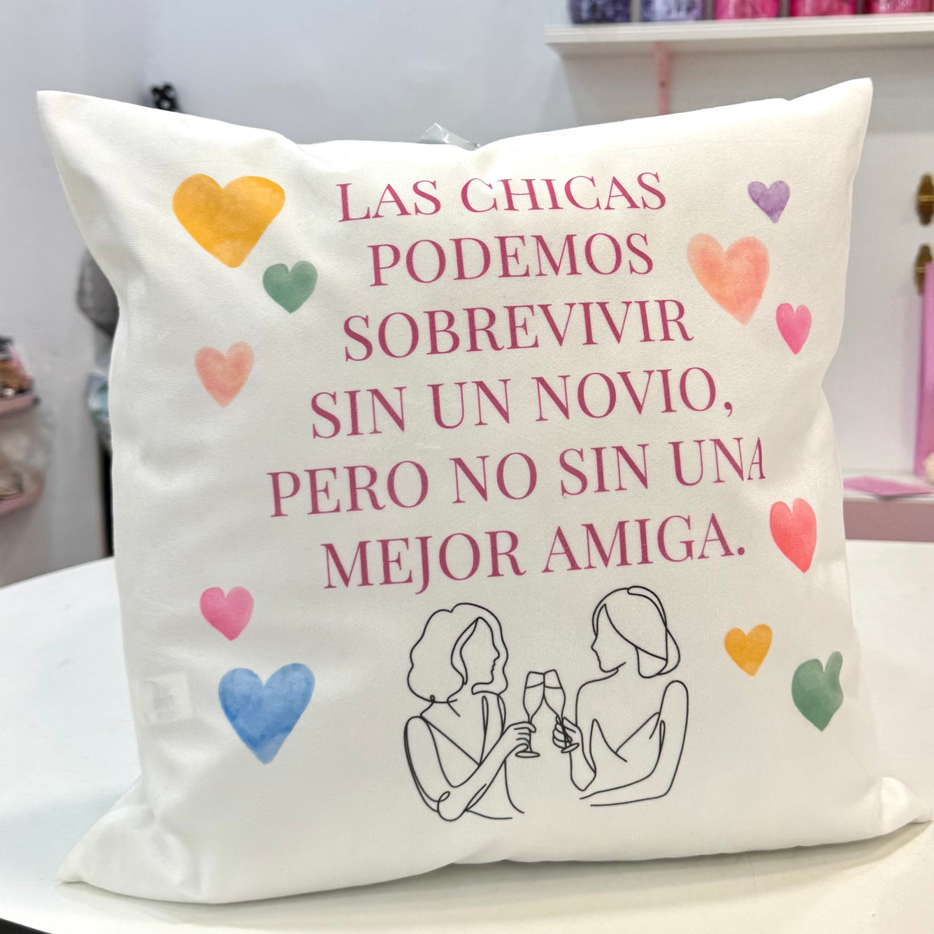 Cojín mejor amiga