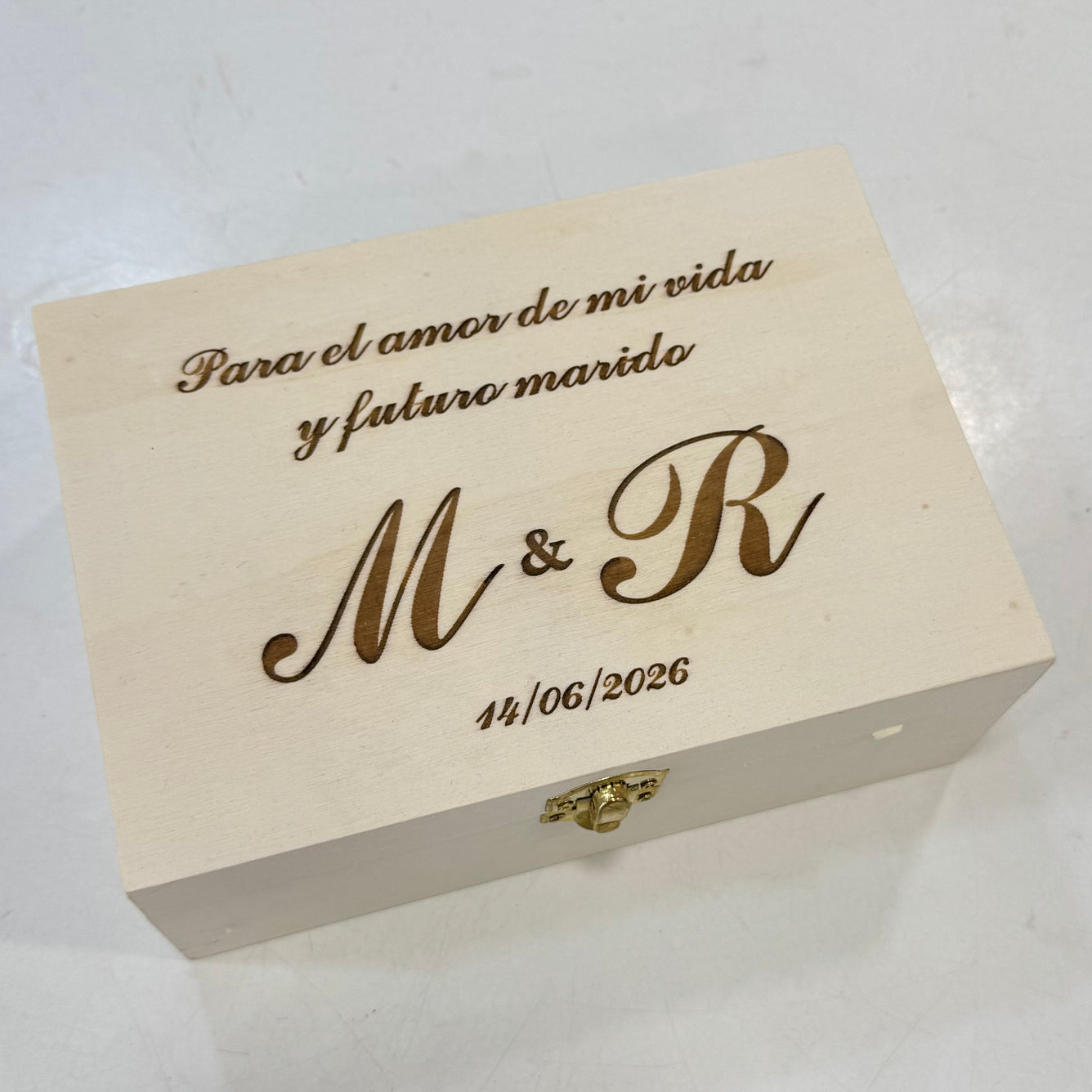Caja reloj para novio