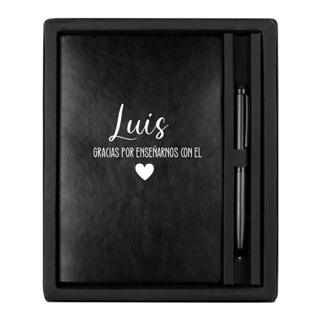 Libreta y boli personalizado Profe