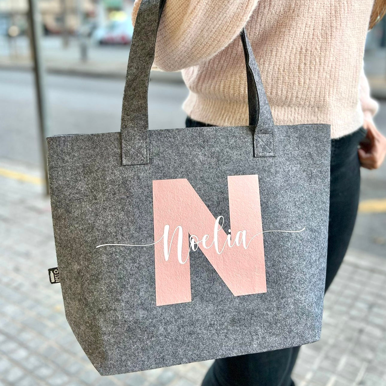 Bolso Fieltro Personalizado Zara Zara Bolso Fieltro Con Iniciales