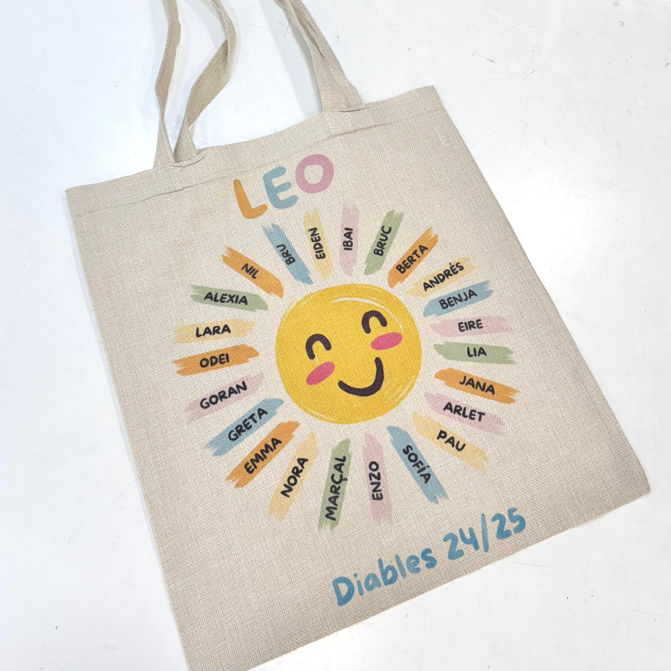 Bolsa de lino personalizada