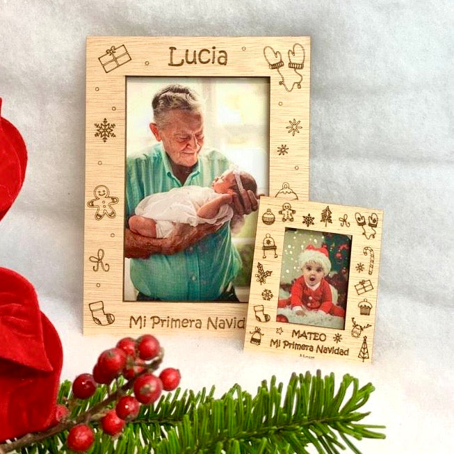 Imán Mi primera Navidad personalizado