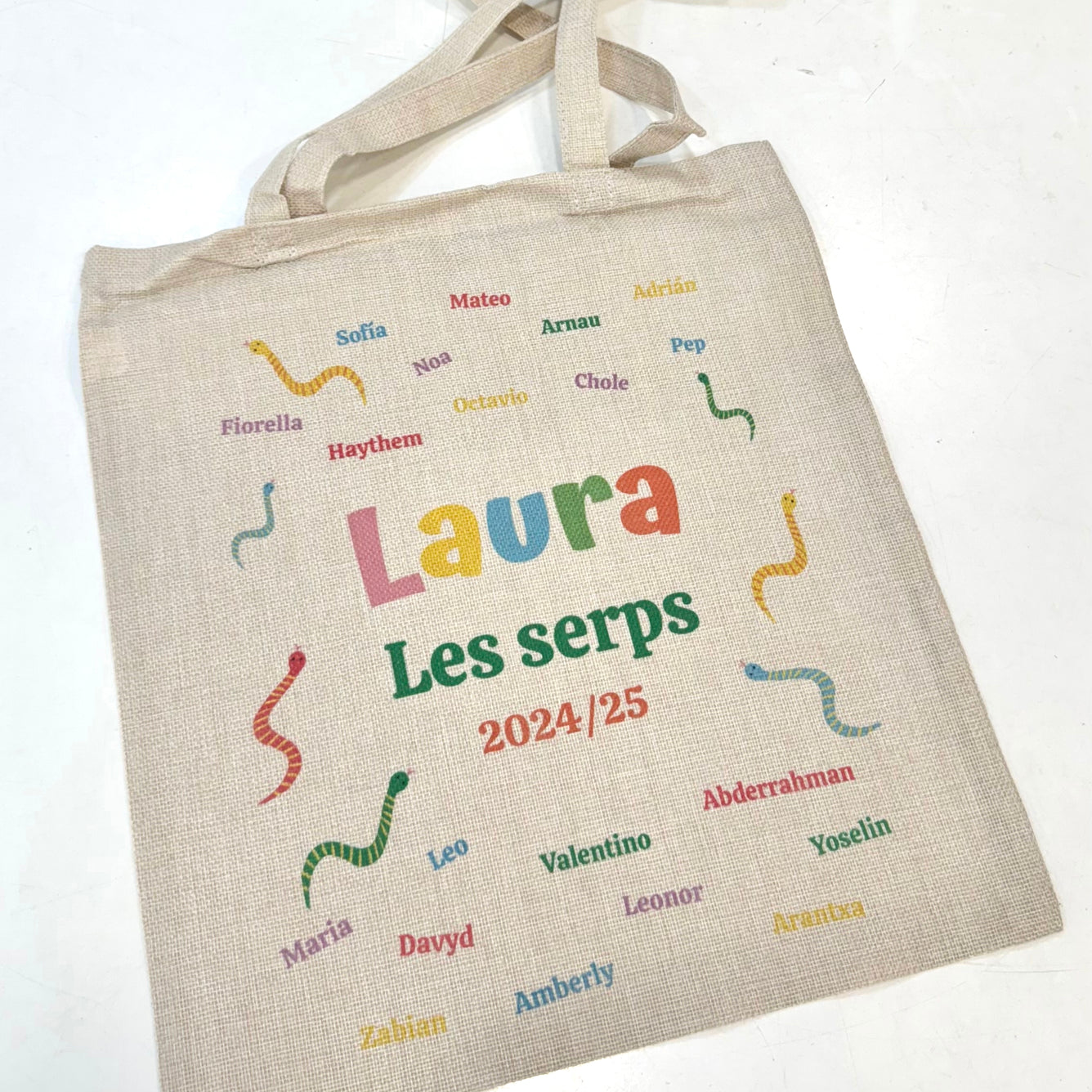 Bolsa de lino personalizada