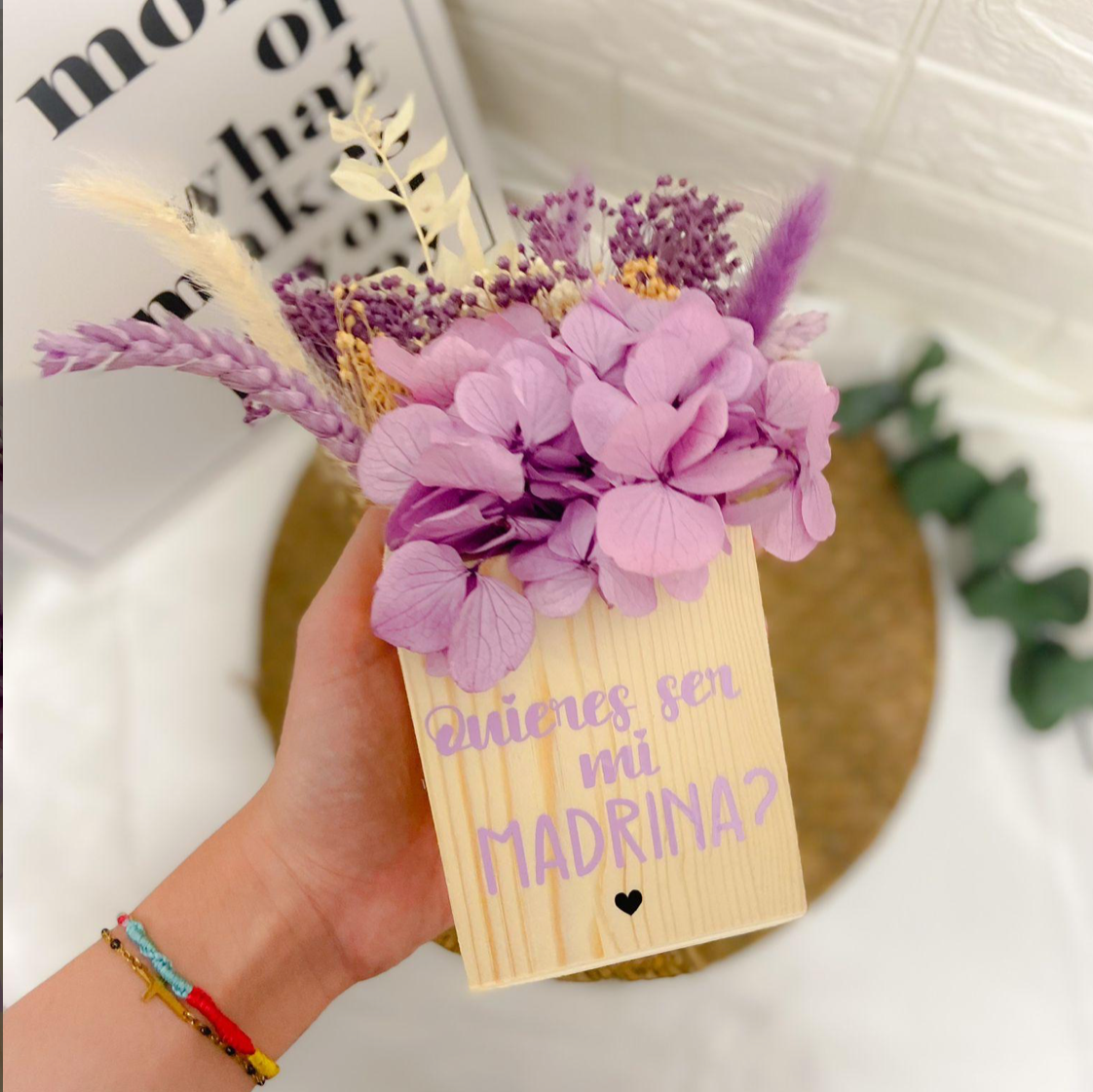 Maceta pequeña Flores preservadas (personalizado)