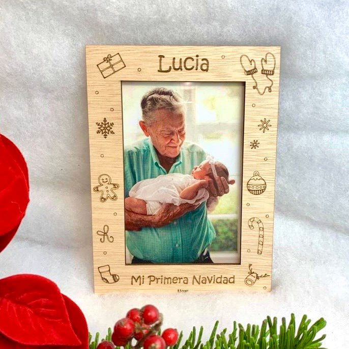 Imán Mi primera Navidad personalizado