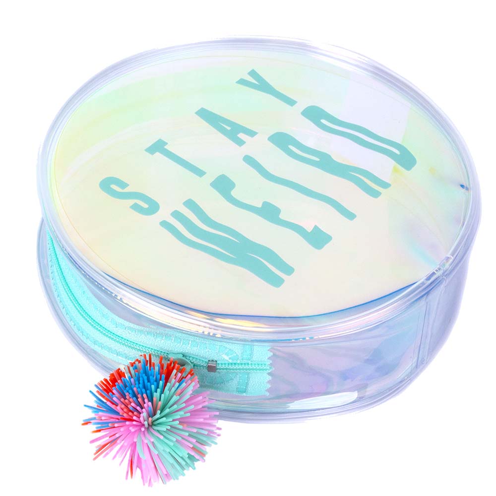 Neceser holográfico redondo Stay Weird