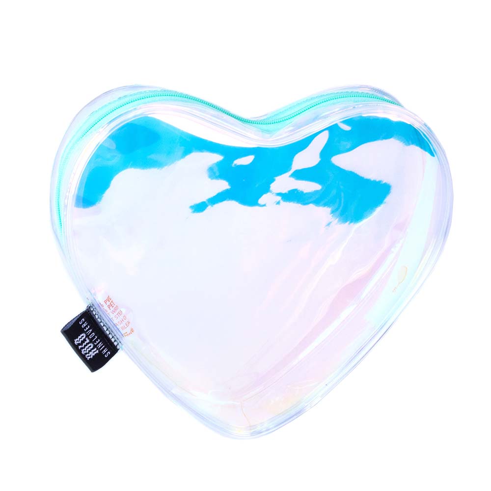Neceser holográfico corazón azul