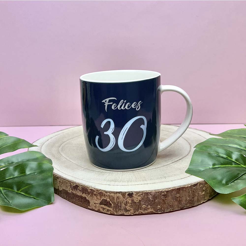 Taza Felices 30 (azul)