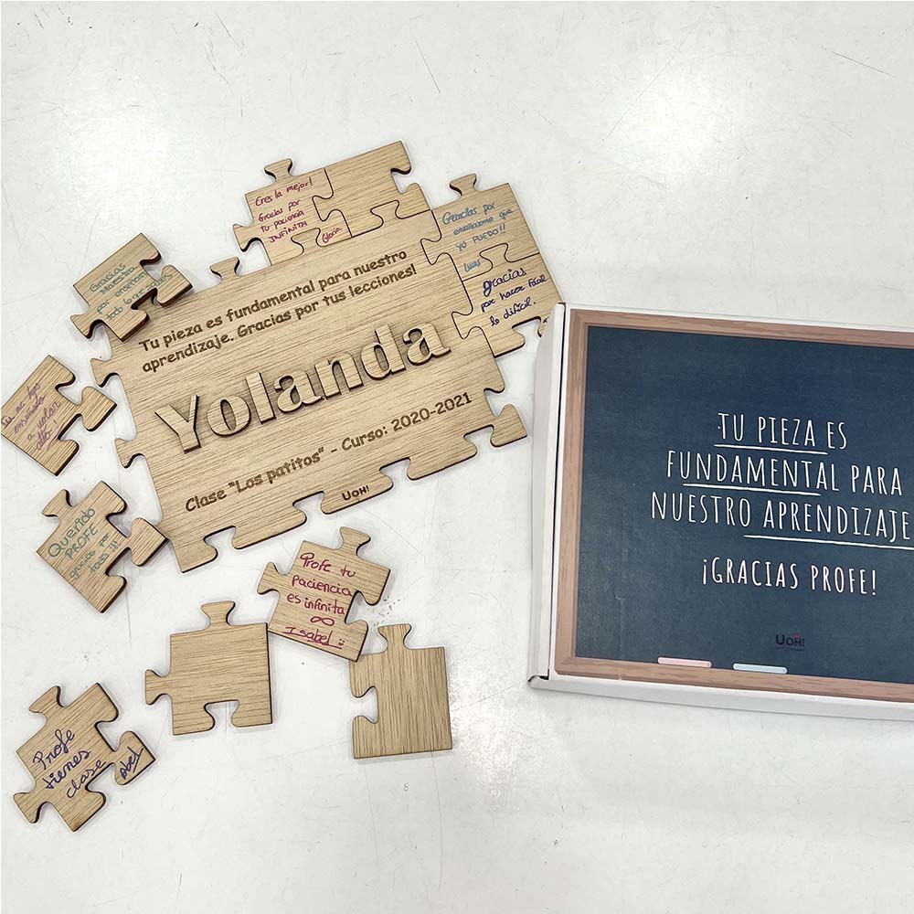 Puzzle de madera personalizado Profe