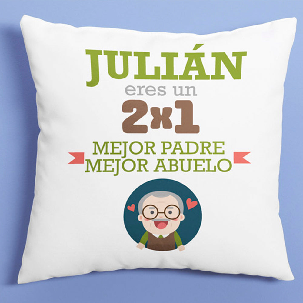 Cojín personalizado Padre & Abuelo