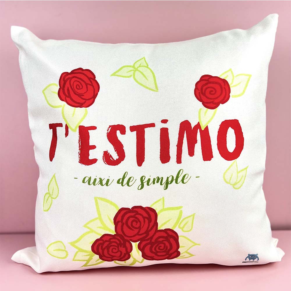 Cojín T'estimo així de simple