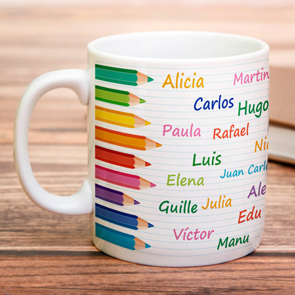 Taza personalizada Lápices de colores