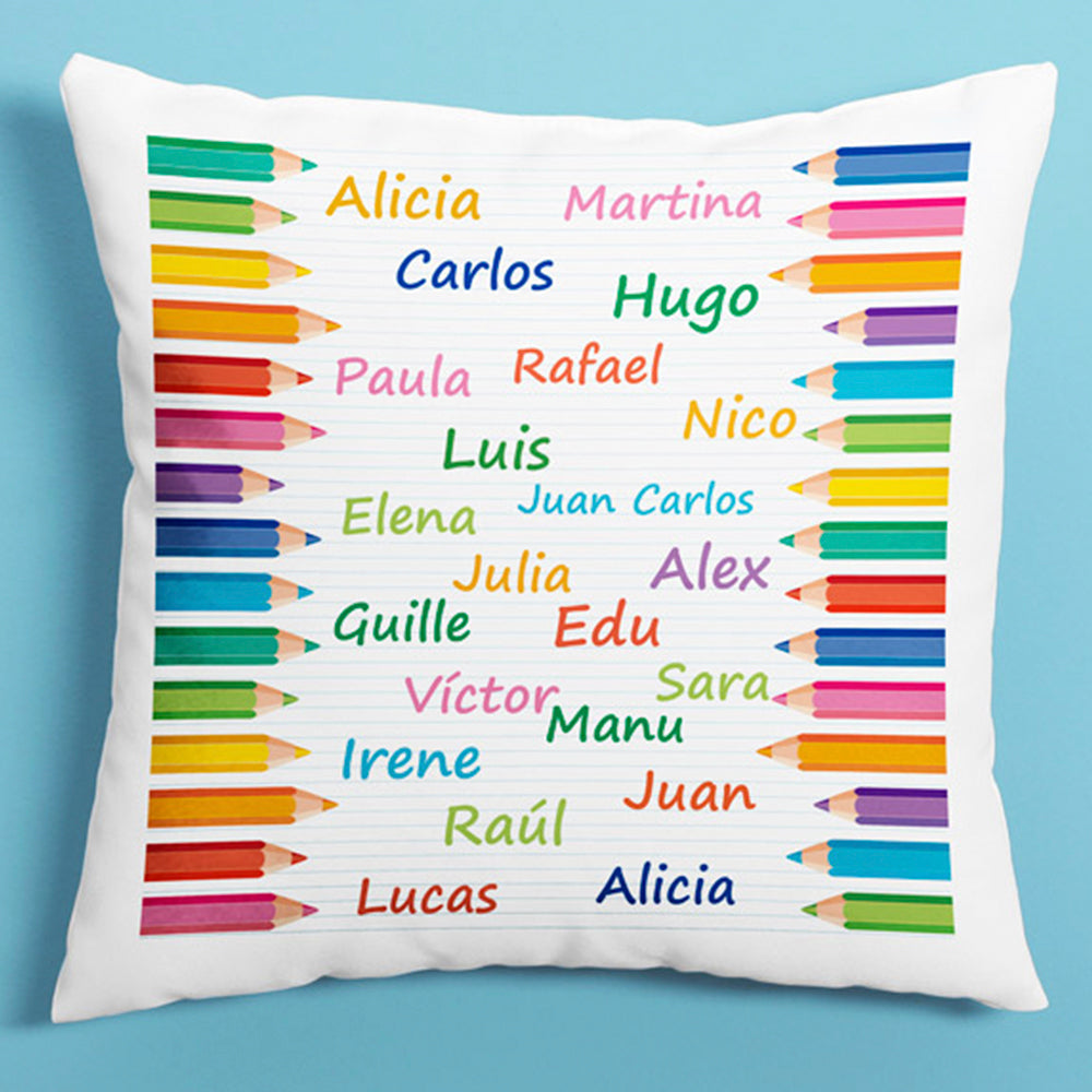 Cojín personalizado Lápices de colores