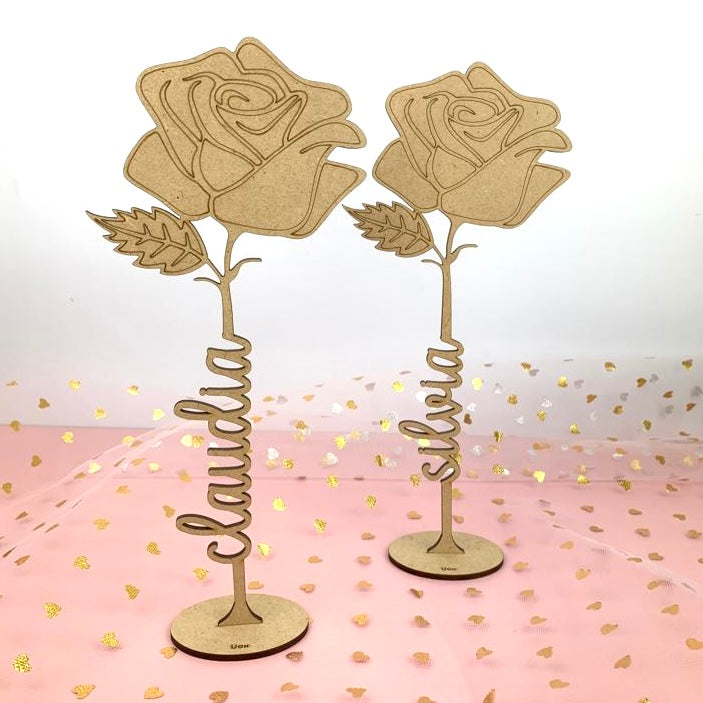 Rosa madera personalizada