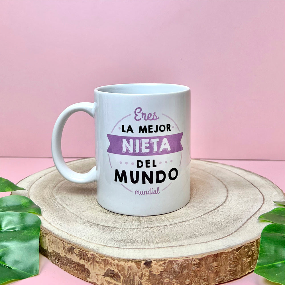 Taza Eres la mejor nieta del mundo mundial
