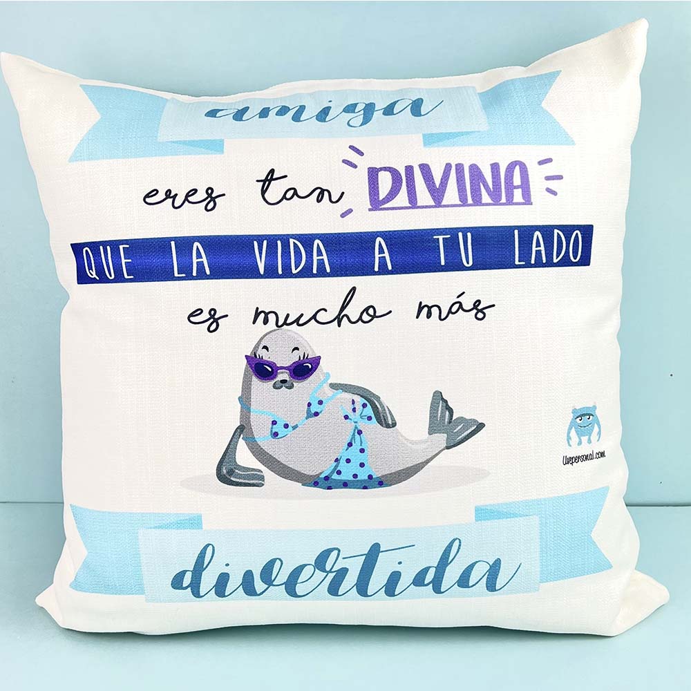 Cojín Amiga eres tan divina