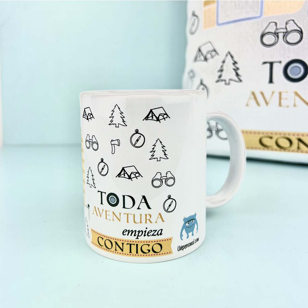 Taza Toda aventura empieza contigo