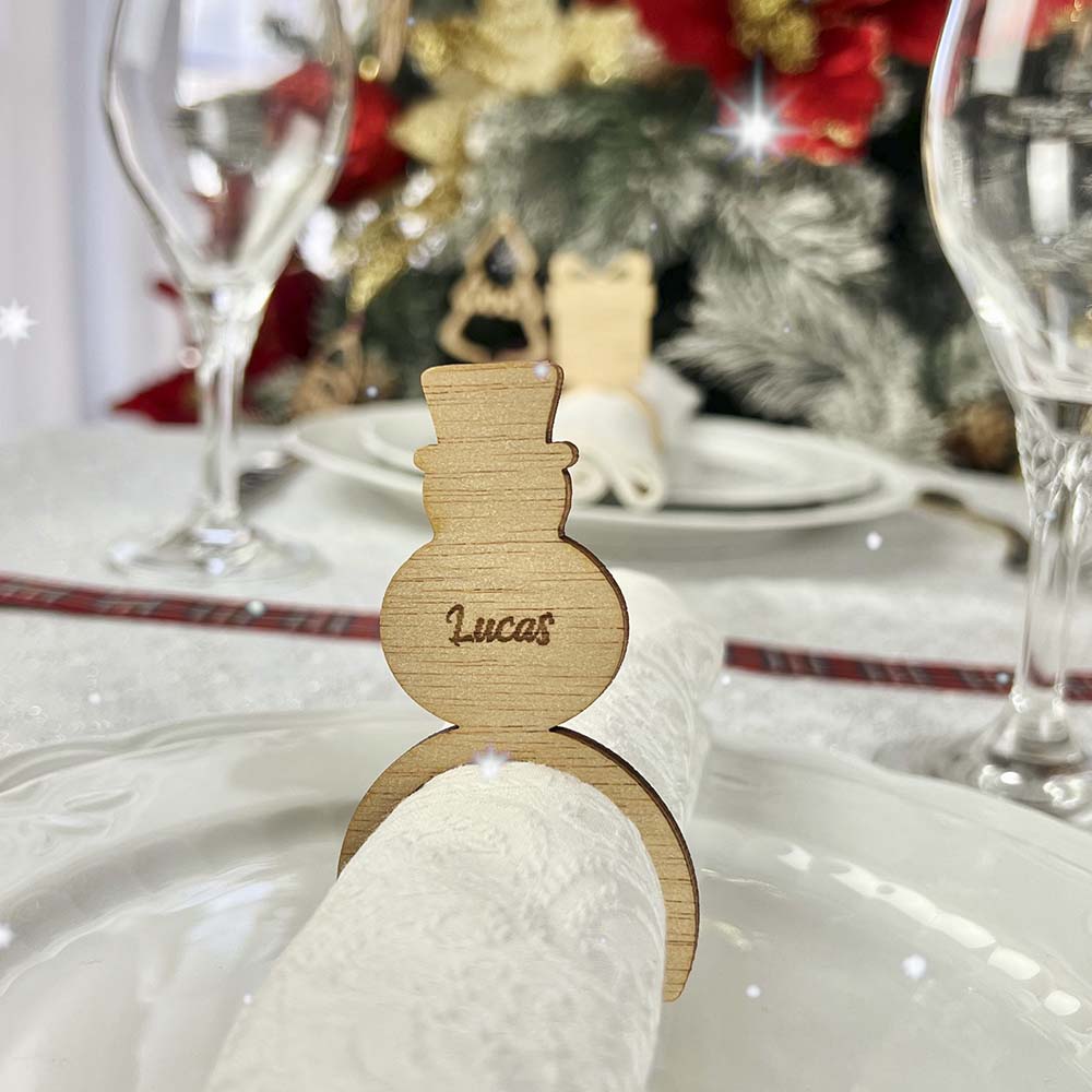 Servilletero Muñeco de nieve personalizado