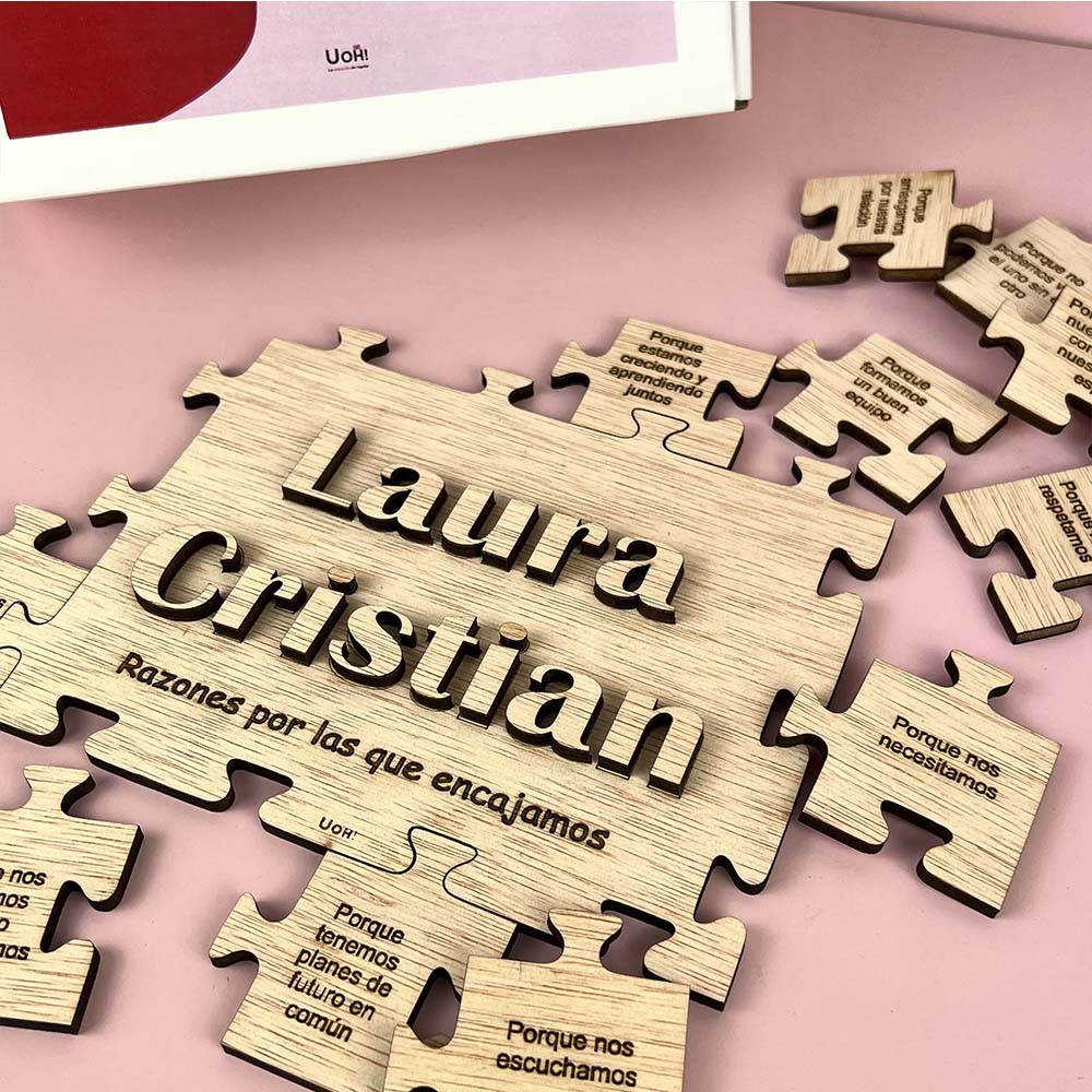 Puzzle personalizado Razones por las que encajamos tu y yo