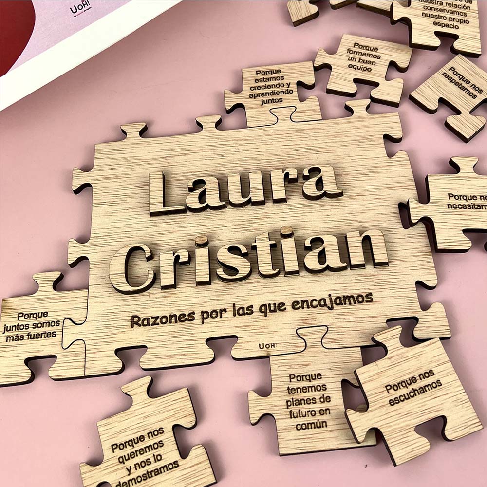 Puzzle personalizado Razones por las que encajamos tu y yo