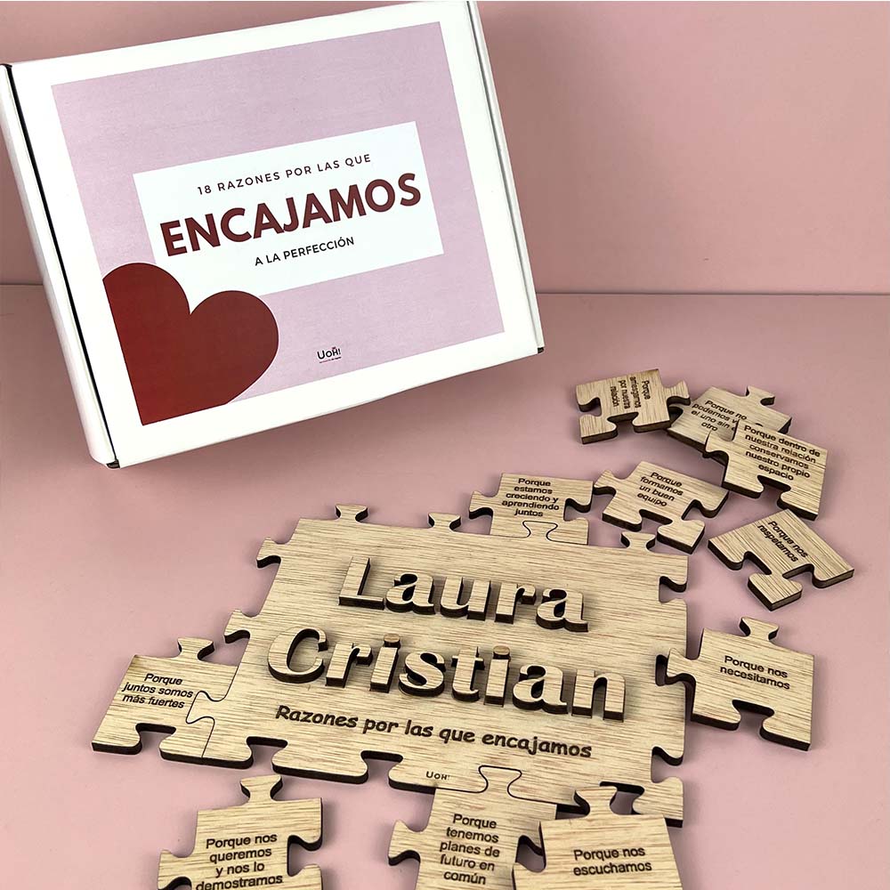 Puzzle personalizado Razones por las que encajamos tu y yo