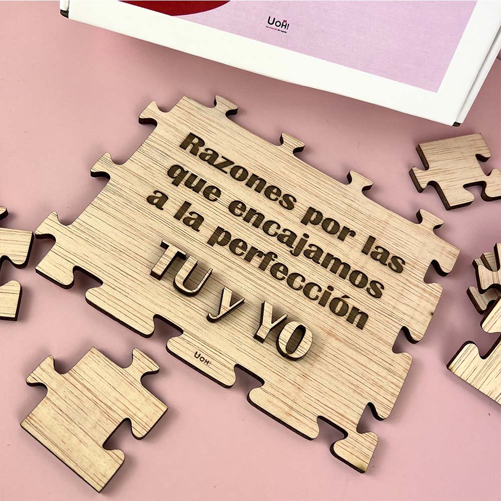 Puzzle personalizado Razones por las que encajamos tu y yo
