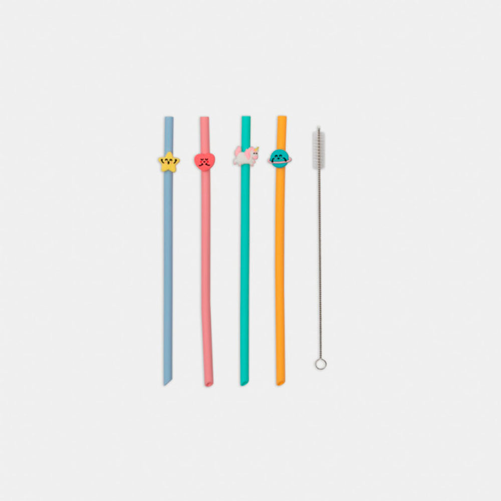 Set de 4 pajitas para alegrar tus bebidas fresquitas