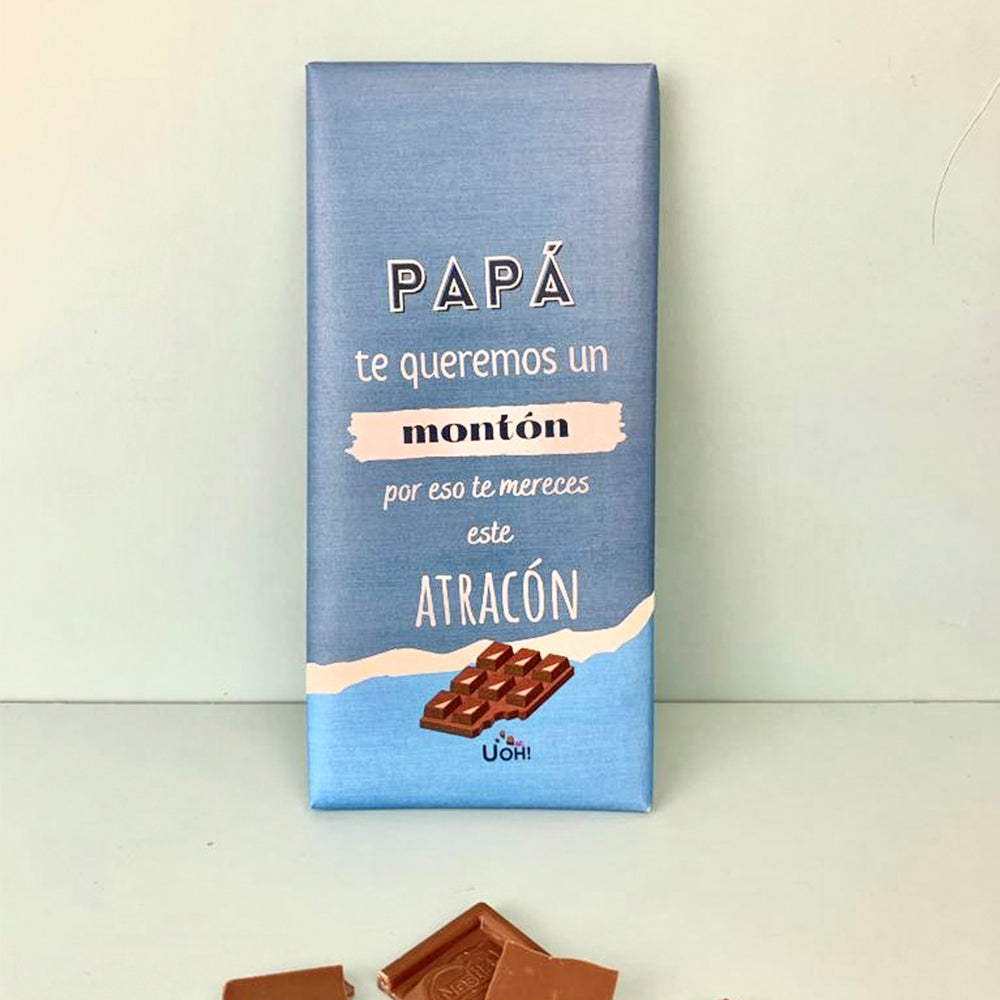 Chocolate Papá te queremos un montón