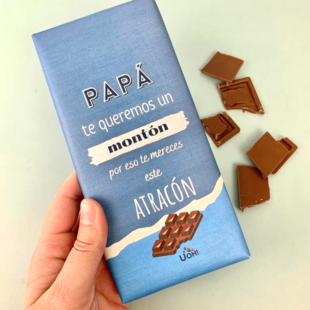 Chocolate Papá te queremos un montón