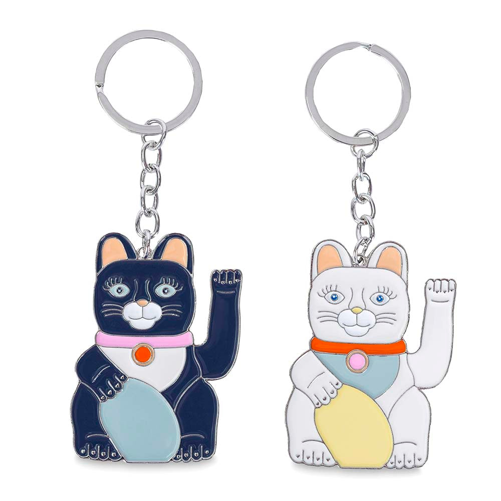 Llaveros dobles Gatos de la suerte