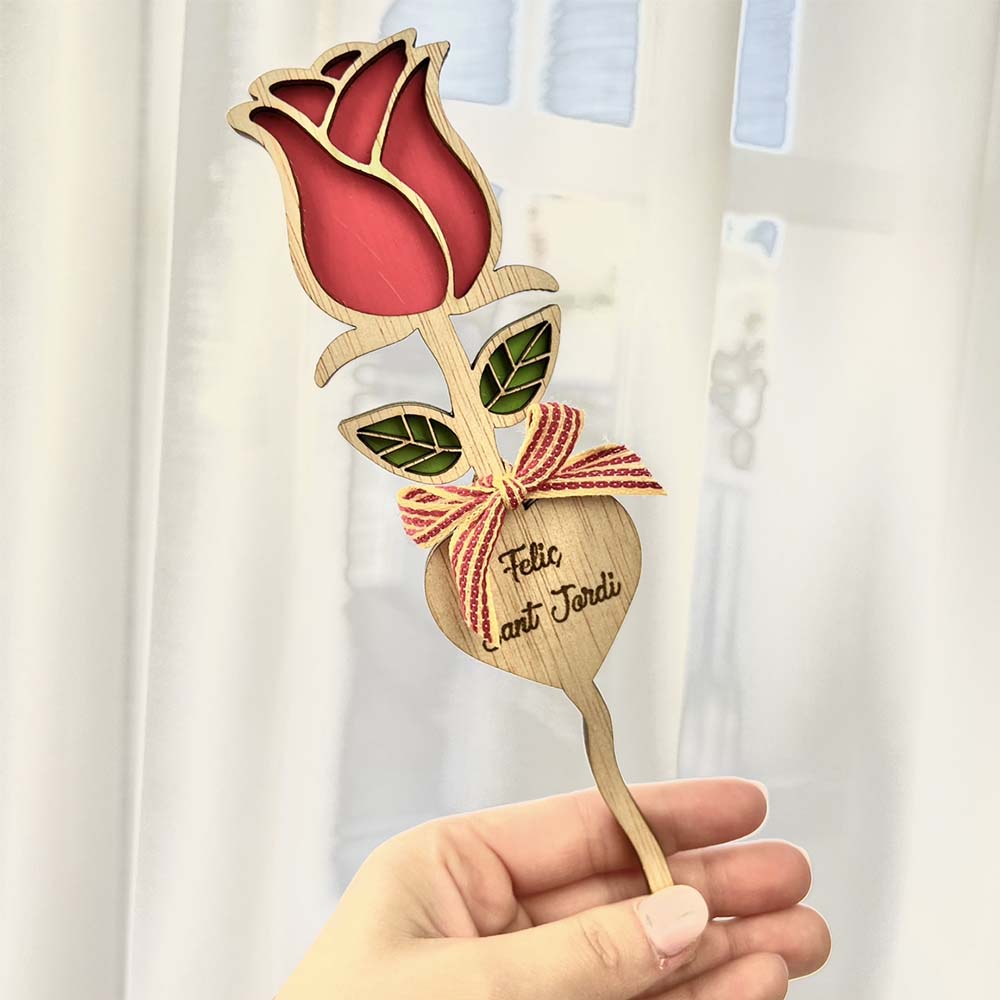 Rosa madera Sant Jordi