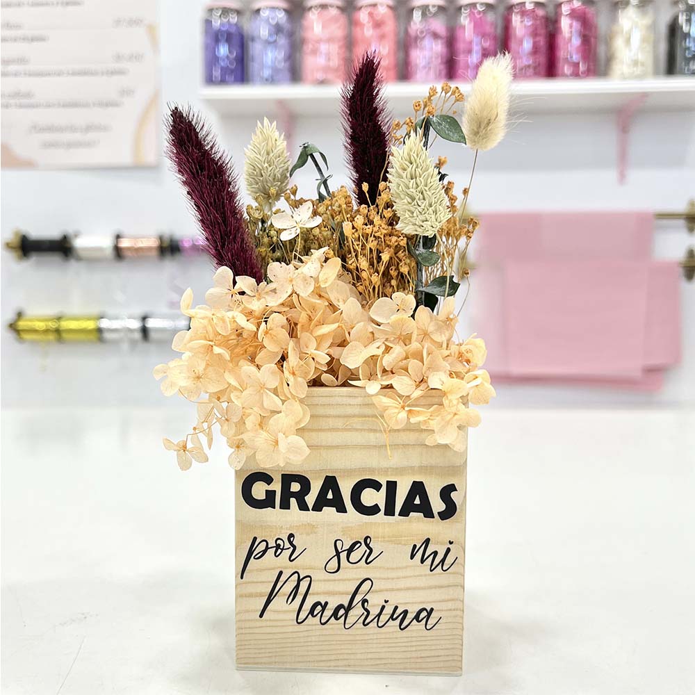 Maceta Flores preservadas Madrina