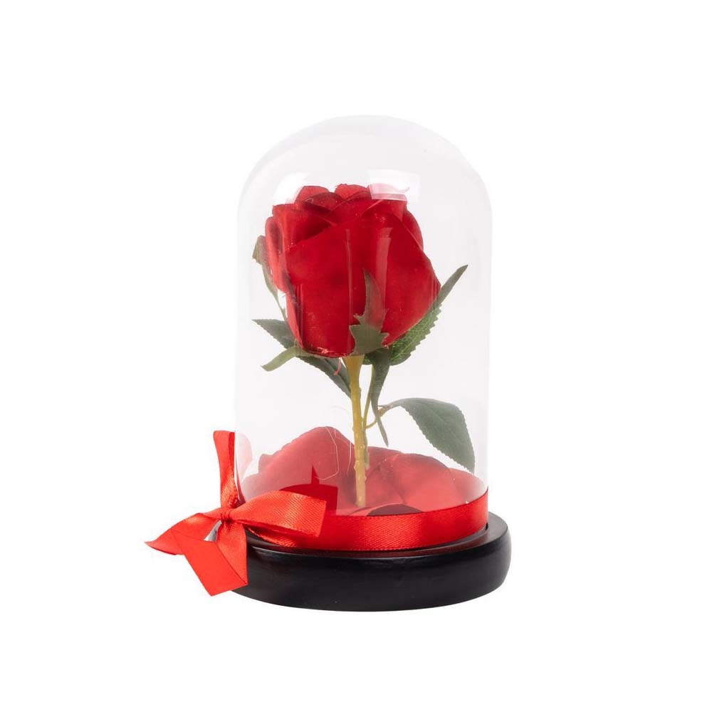 Rosa en campana de cristal
