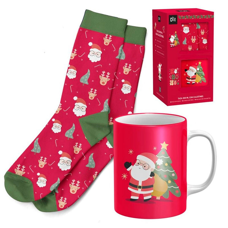 Taza + Calcetines Papa Noel