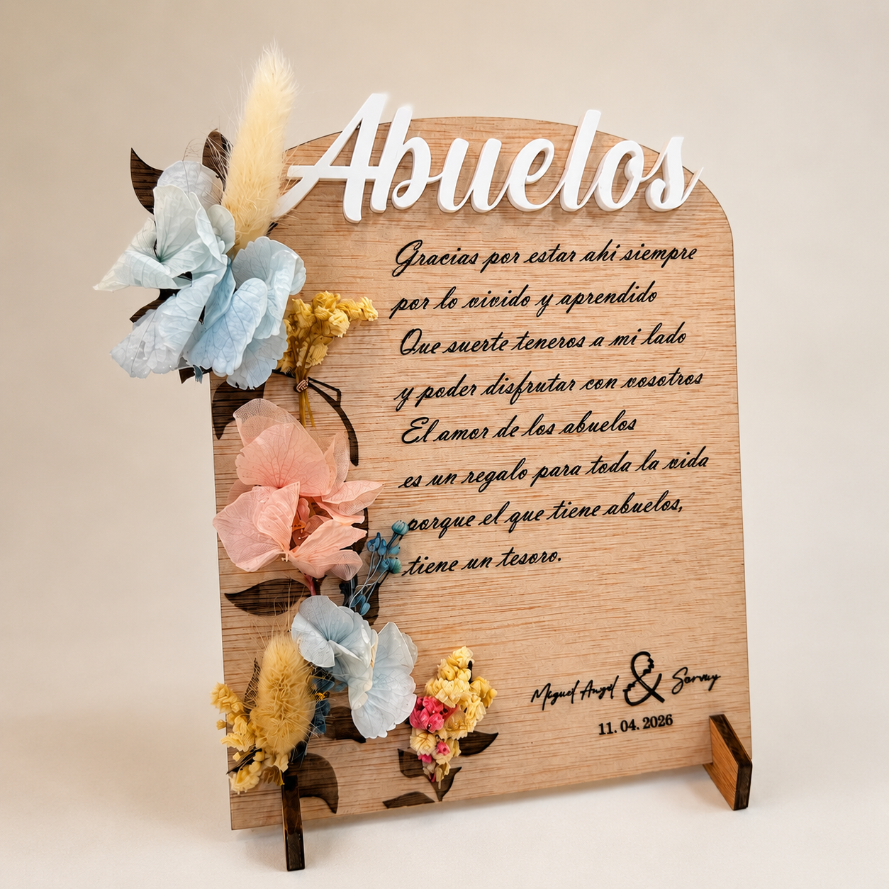 Diploma Abuelos flores