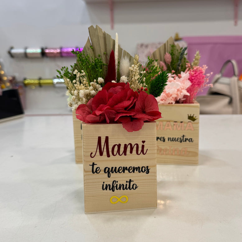 Maceta flores preservadas Mami