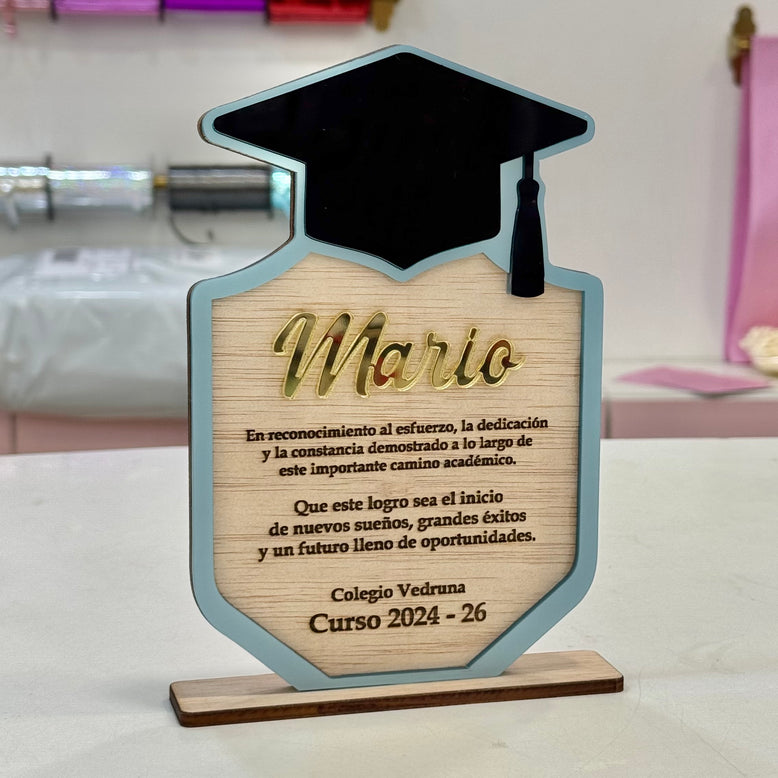 Placa graduación personalizada