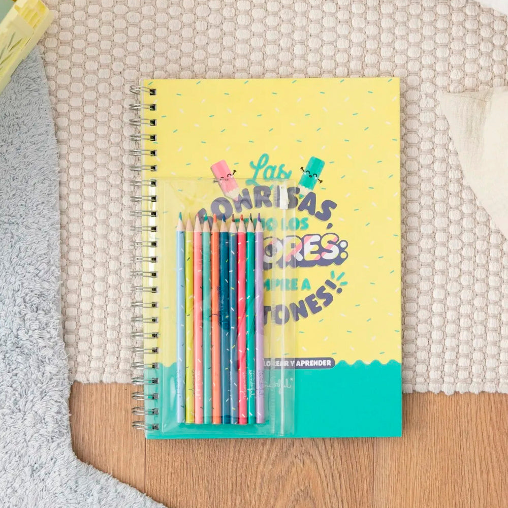 Libro para colorear + bolis - Las sonrisas, como los colores: ¡siempre a montones! del mundo mundial