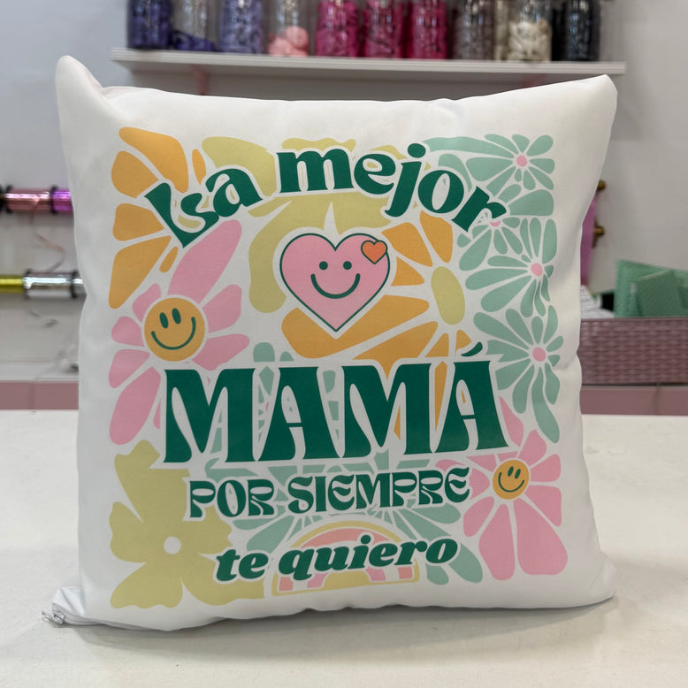 Cojín mamá flores